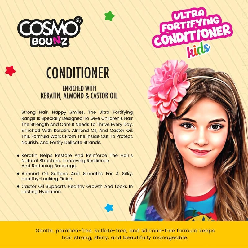 COSMO Bounz Ultra Fortifying Conditioner for Kids - 400ml - Image 4